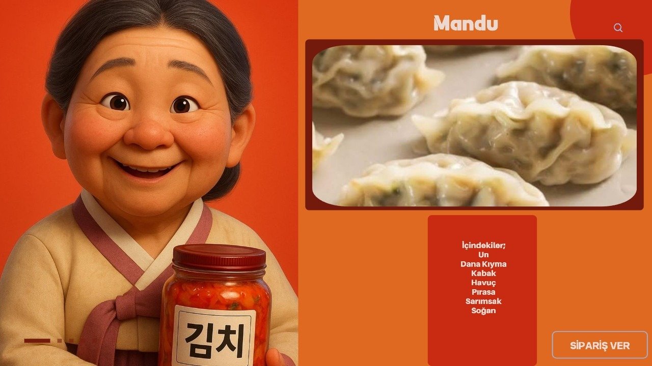 Kore mandu (mantı) 만두 1 porsiyon (15 adet)