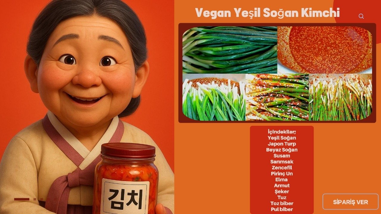 Yeşil soğan kimchi (파김치) Vegan 1kg