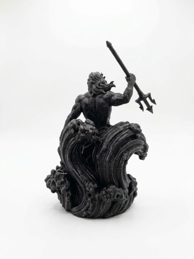 3D Poseidon Motifli LED Duvar Aydınlatması | Dekoratif Heykel Lamba | 3D Baskı
