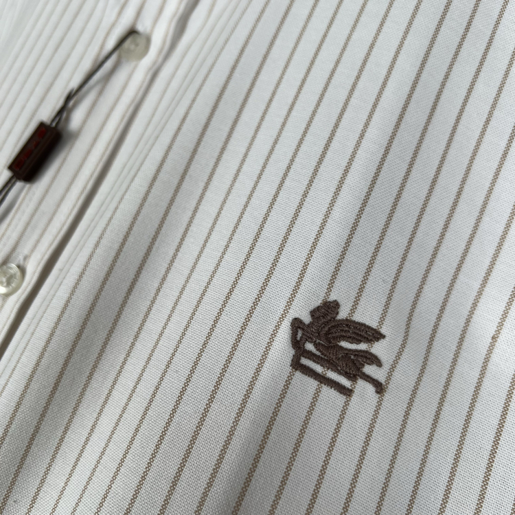 Etro İthal Poplin Çizgili Gömlek (rahat kesim)