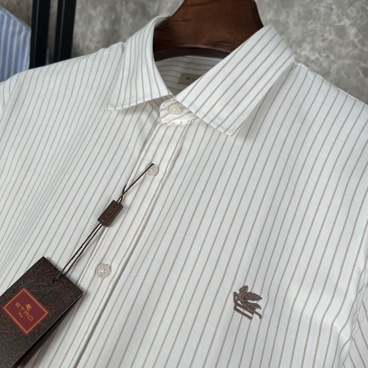Etro İthal Poplin Çizgili Gömlek (rahat kesim)