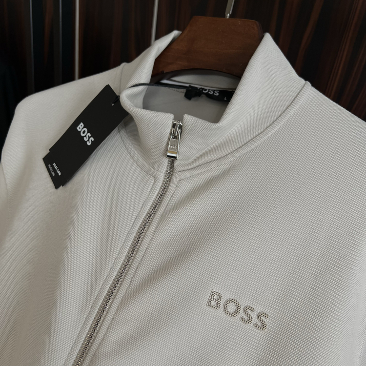 HB Tam Fermuar Sweatshirt (bej)