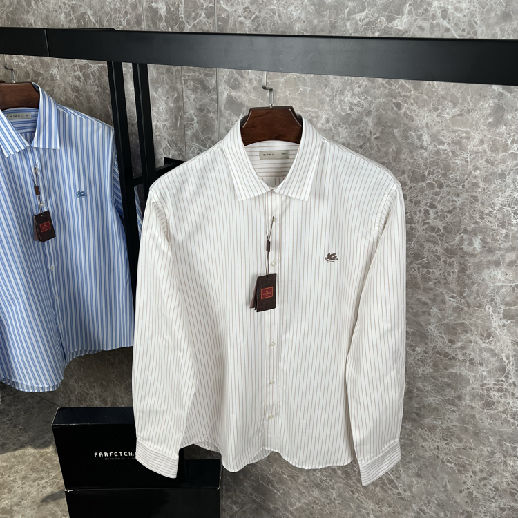 Etro İthal Poplin Çizgili Gömlek (rahat kesim)