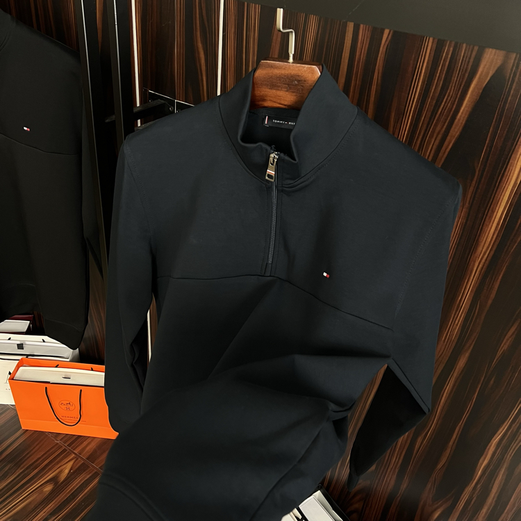 TH Yarım Fermuar Sweatshirt (koyu lacivert)