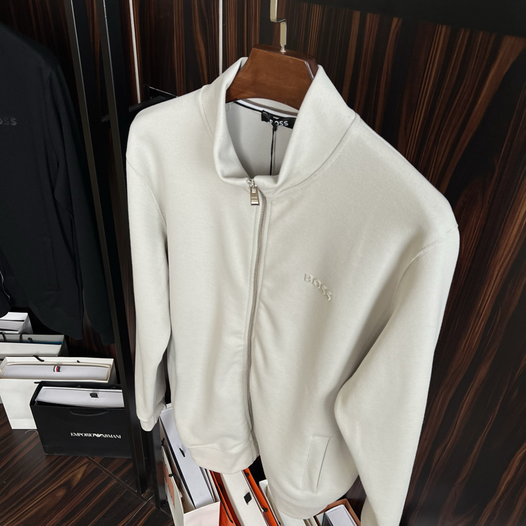 HB Tam Fermuar Sweatshirt (bej)