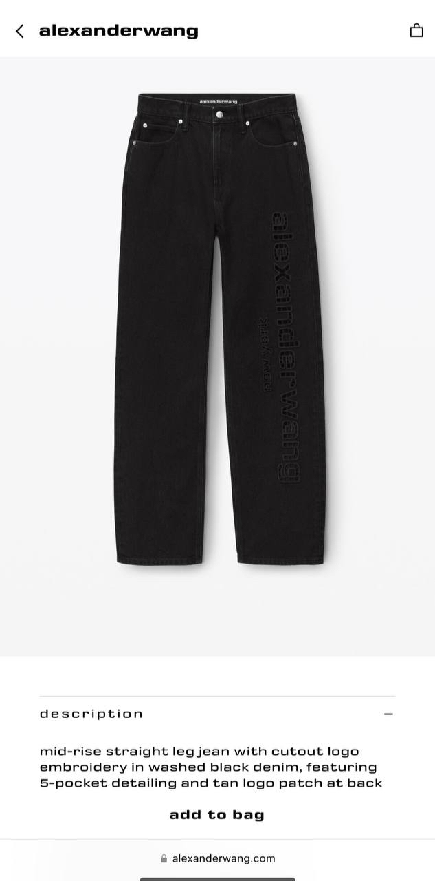 Alexander Wang Kadın Jeans (oversize)