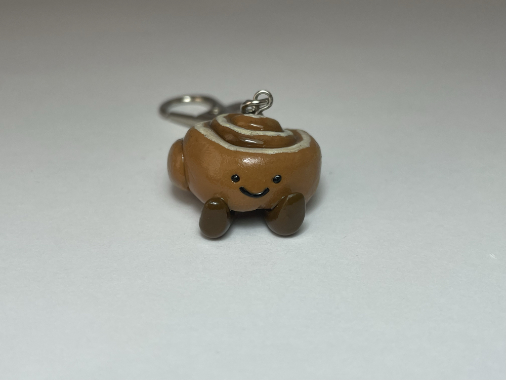 cinnamon roll figür anahtarlık/çanta charm