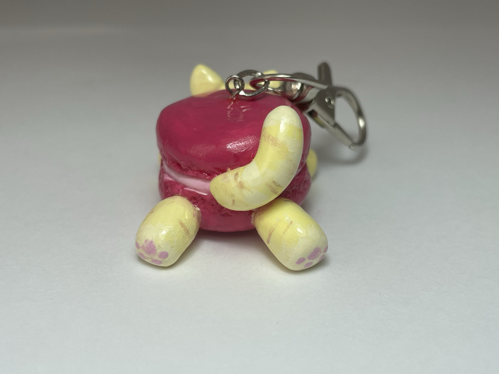 makaron kedi figür anahtarlık/charm
