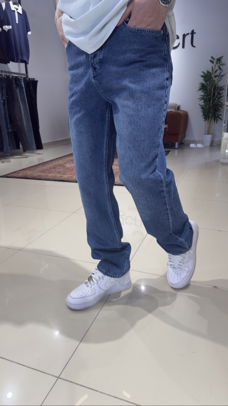 Baggy Jean Koyu Mavi