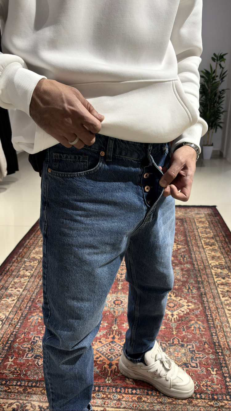 Taşlamalı Boyfriend Jean