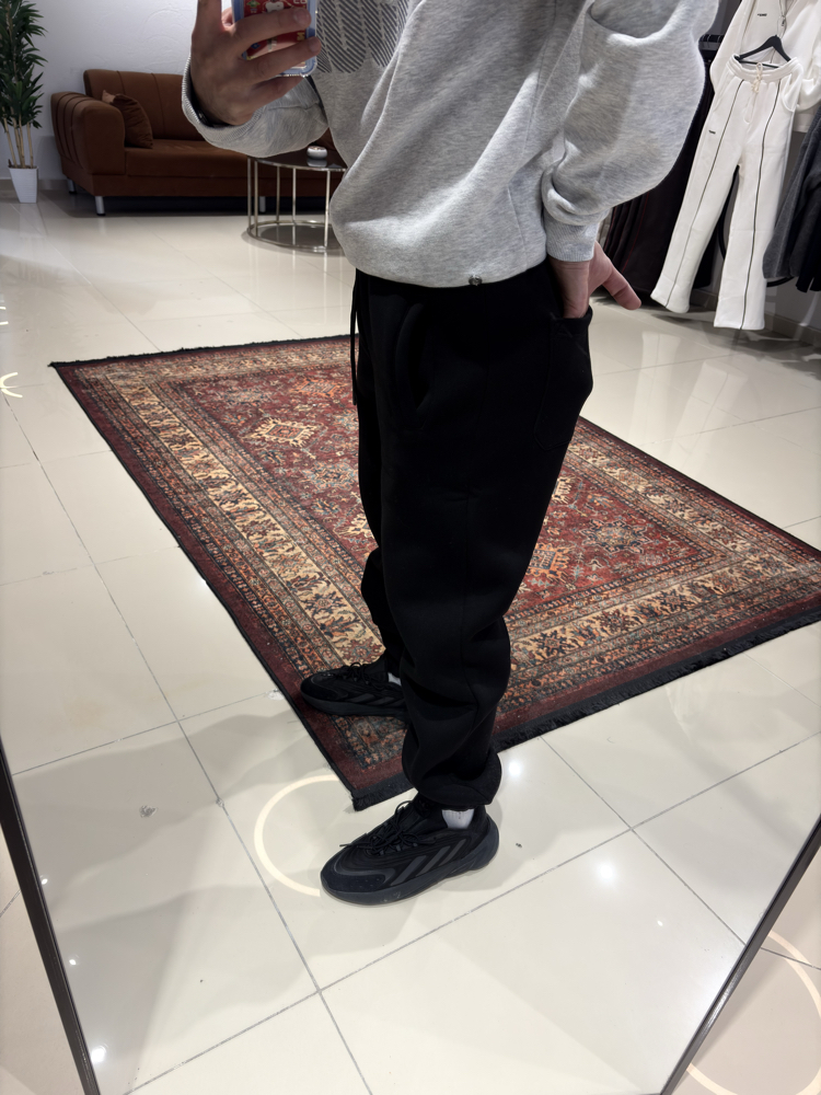 Paça Lastikli Eşofman Altı Siyah