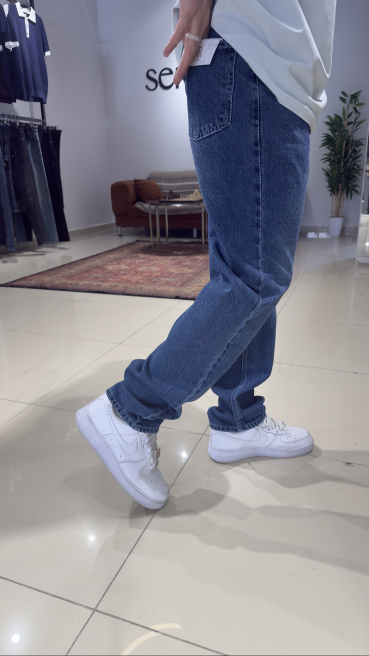 Baggy Jean Koyu Mavi