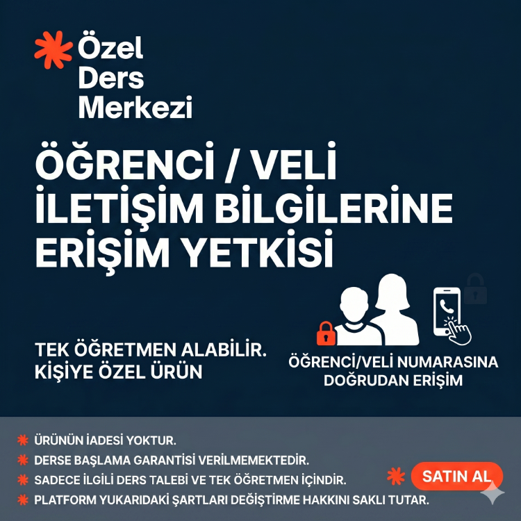 *BİYOLOJİ Ders Talep Kodu: 31512# Canan Hanım* İletişim Bilgilerine Erişim Yetkisi