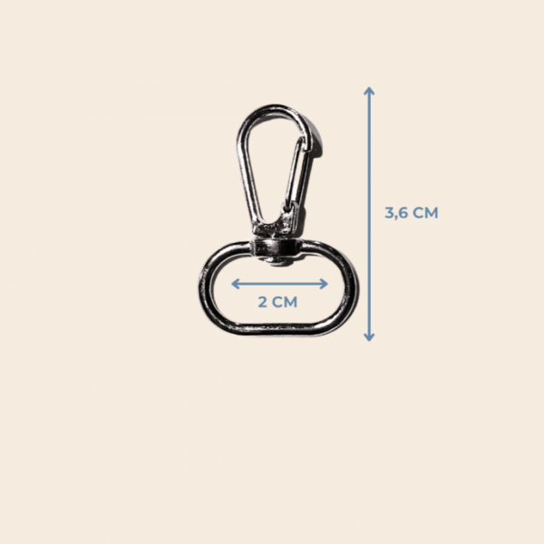 2 cm Telli Kanca Klips - 3,6 cm Boy Metal Renk (50 Adet)