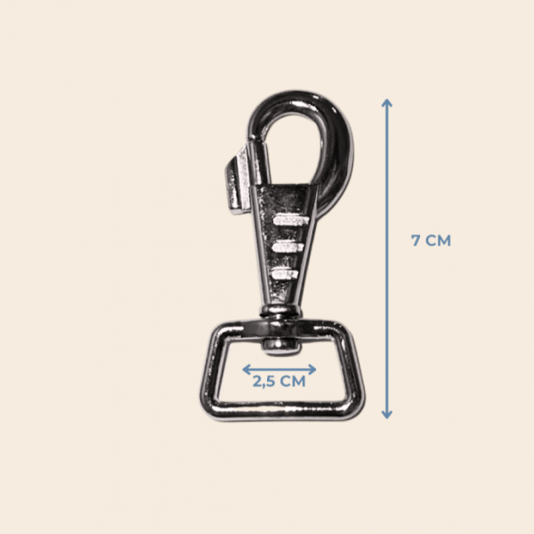 2,5 cm Tasma Kancası Metal Renk (7 cm) - 4 Adet