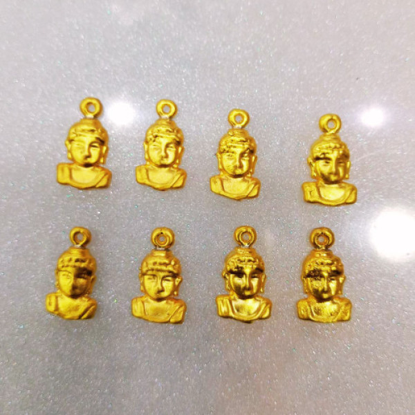 Altın Kaplama Budha (Buda) Figürlü Küpe ve Kolye Ucu Aparatı (1 Adet)