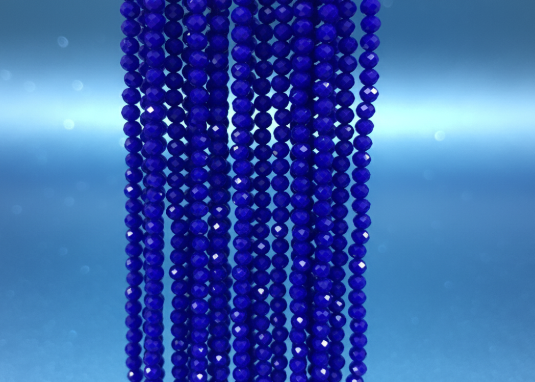 4 mm Lacivert Kristal Boncuk – 1 Dizi | Takı ve Hobi Tasarımı İçin