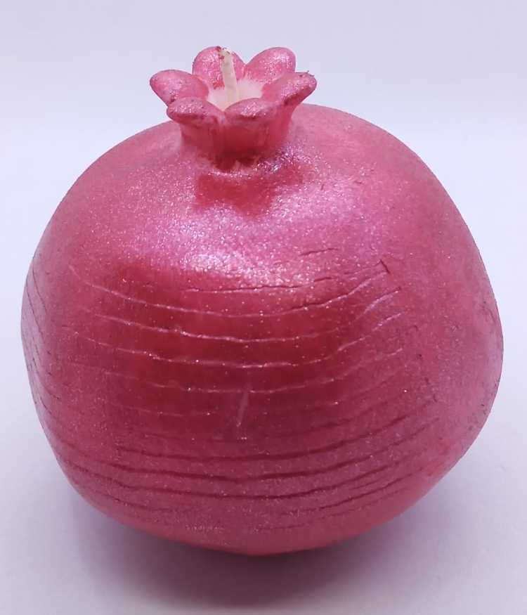 Nar Figürlü Doğal Soya Wax Mum – El Yapımı, Dekoratif ve Çevre Dostu