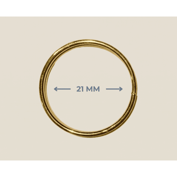 21 mm Sarı Çift Sargı Metal Anahtarlık Halkası 500 ADET
