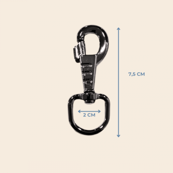 2 cm Oval Tasma Kancası 7,5 cm Metal Renk 4 Adet