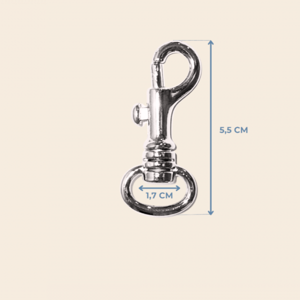 1,7 cm Orta Boy Gemici Kancası 5,5 cm Metal Renk - 4 Adet