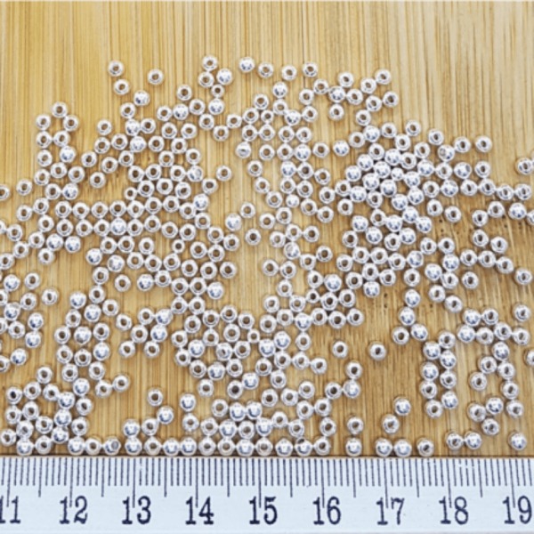 925 Ayar Gümüş Mini Top Boncuk 3 mm | Parlak ve Minimal Takı Detayı 10 adet
