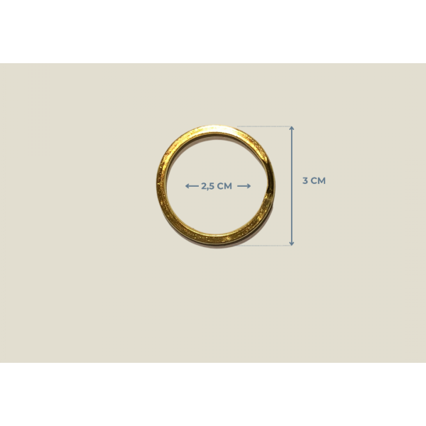 2,5 cm Kararmaz Gold Ezme Metal Anahtarlık Halkası 100 ADET