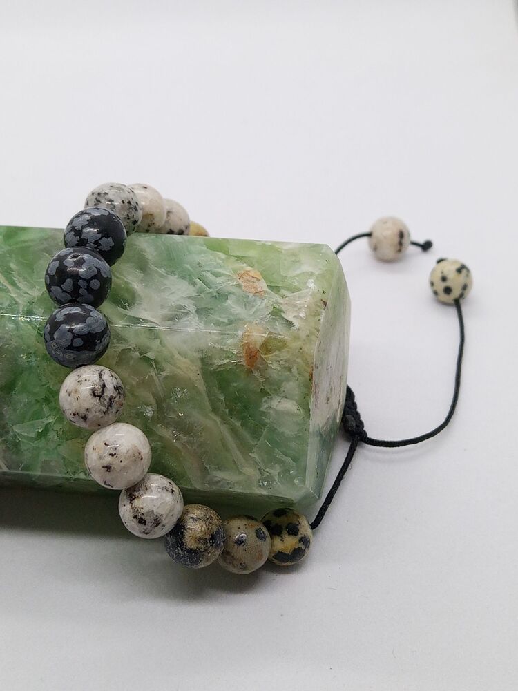Obsidyen Jasper taşlı bileklik