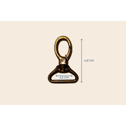 2,5 cm sargılı kanca 4,8 cm. antik sarı renk