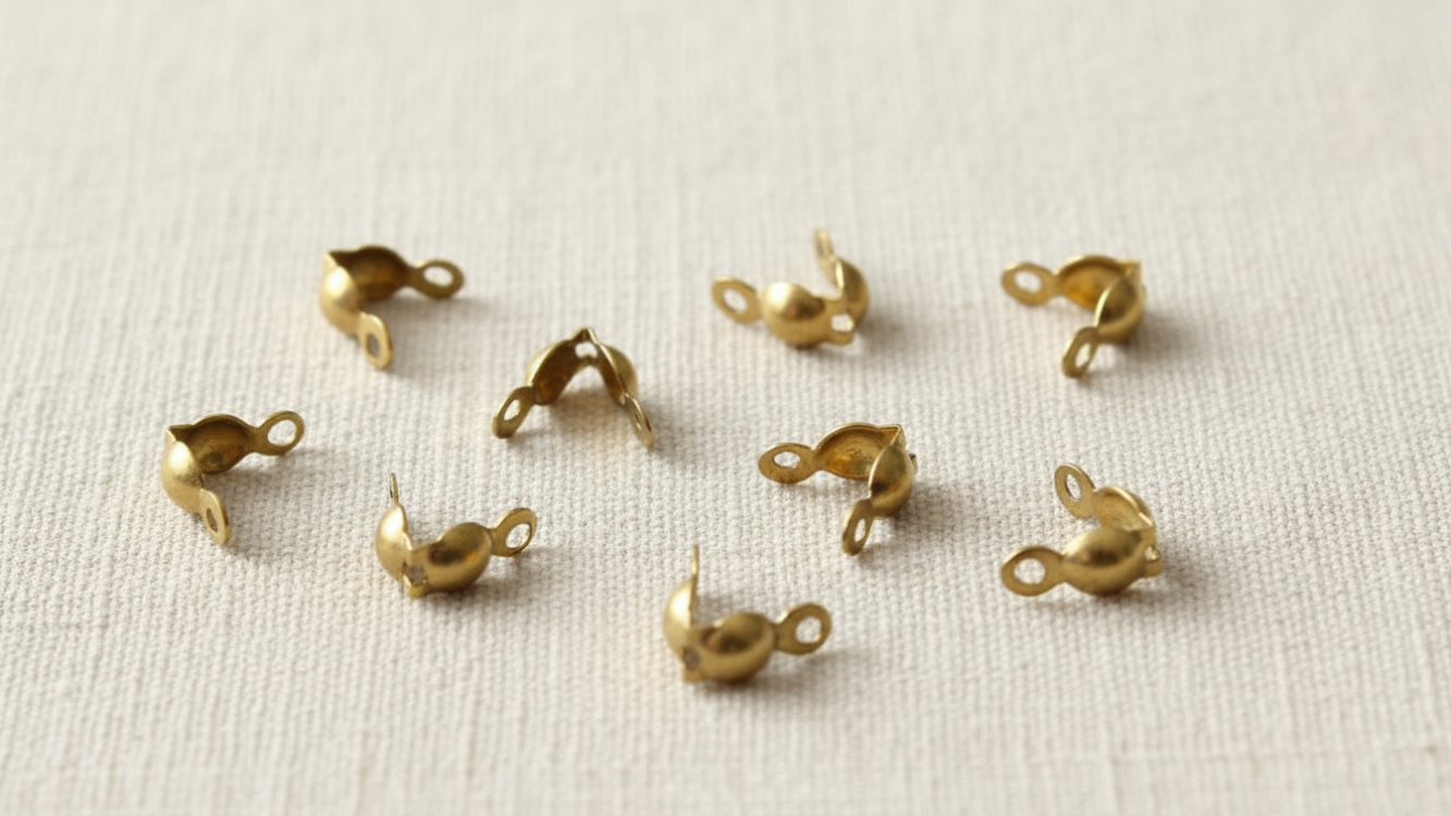 Çelik Düğüm Midye Kapama 3 mm Gold Renk | Takı Yapım Malzemesi