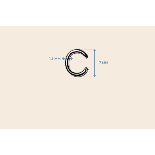 7 mm * 1.5 mm C Bağlantı Halkası metal renk