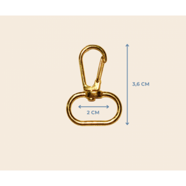 2 cm Telli Kanca 3,6 cm Sarı Renk – Takı Yapımı, Bijuteri ve Aksesuar Malzemesi