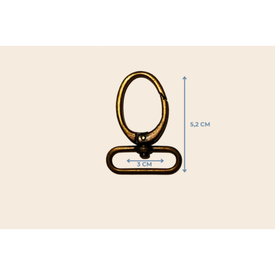 3 cm tombul kanca 5,2 cm. antik sarı renk