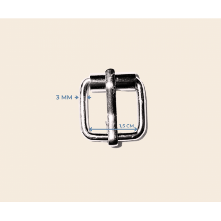 1.5 cm * 3 mm makaralı toka metal renk