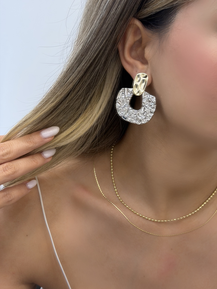 Marka Model Gold Gümüş Detay Küpe