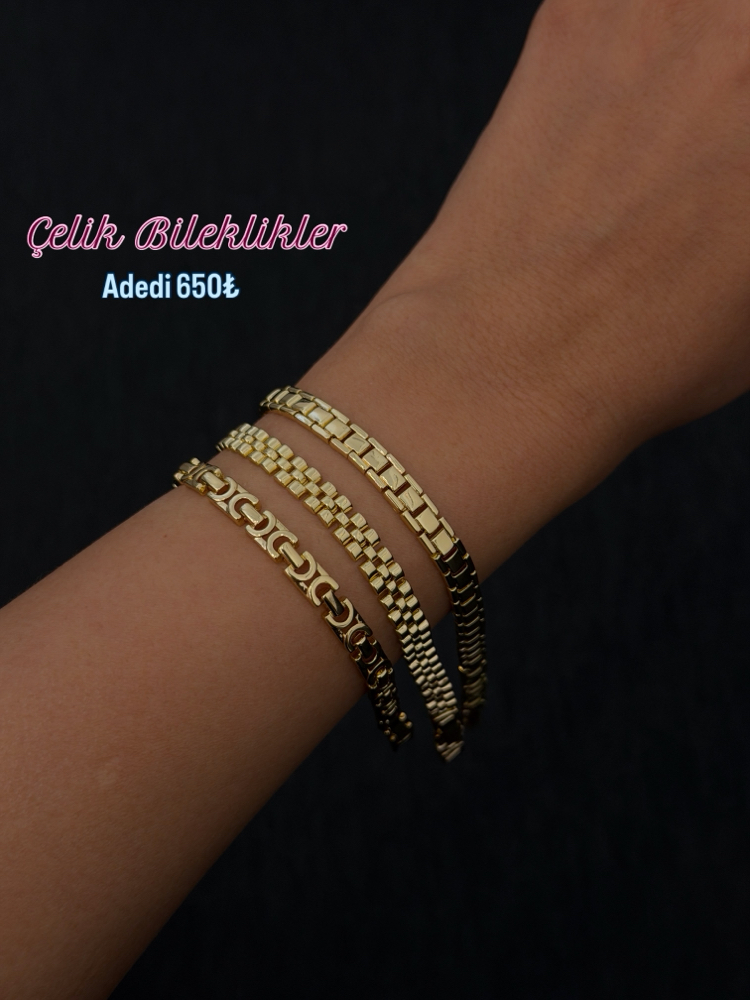 Cm Kuyumcu Model Taşsız Çelik Bileklik BL0650