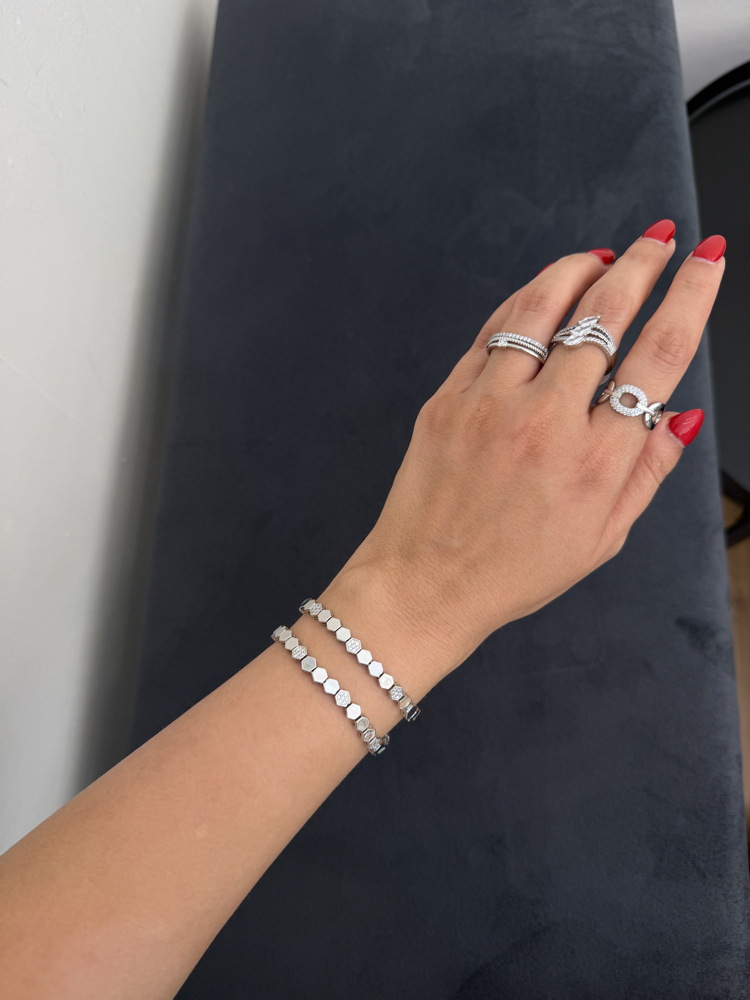 Vip Petek Model Çelik Bileklik BL0020