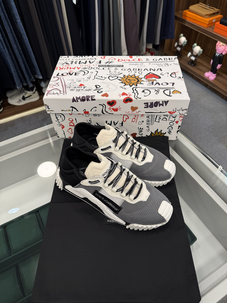 Dolce & Gabbana NS1 Mesh Sneaker in Grey/Black