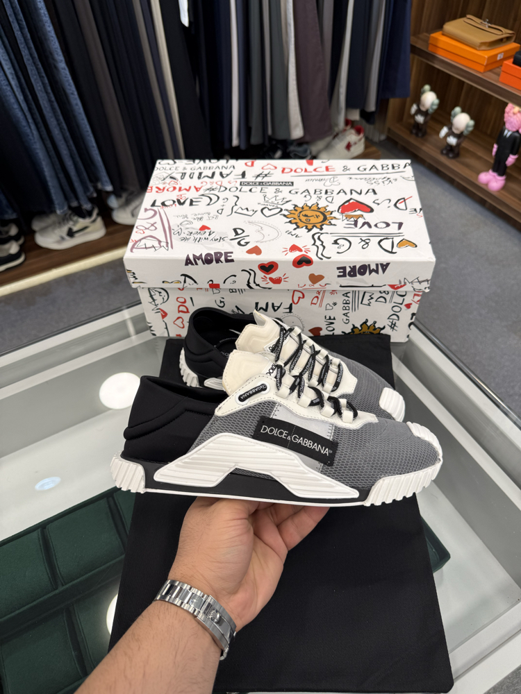 Dolce & Gabbana NS1 Mesh Sneaker in Grey/Black