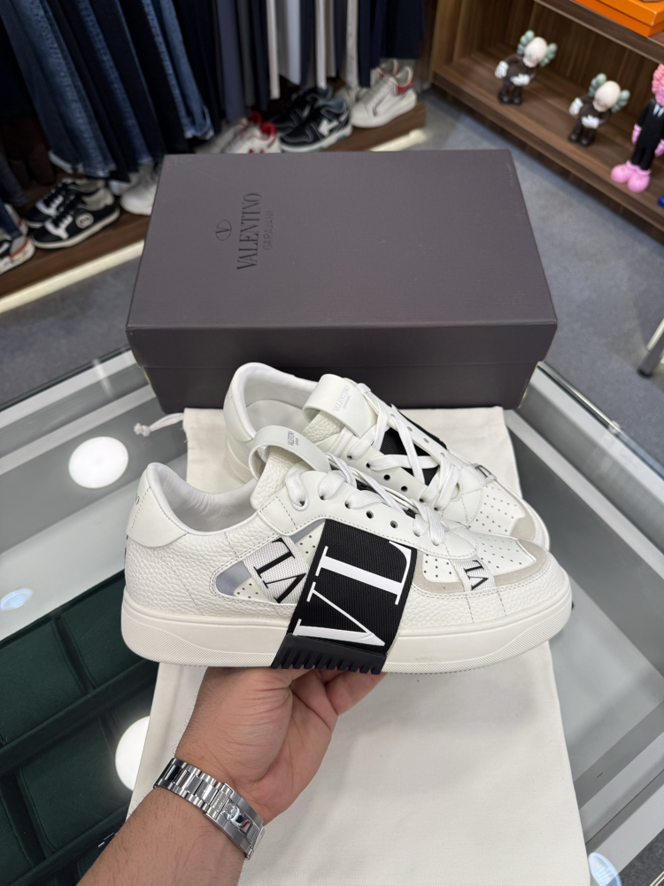 Valentino Garavani VL7N Leather Sneaker in White