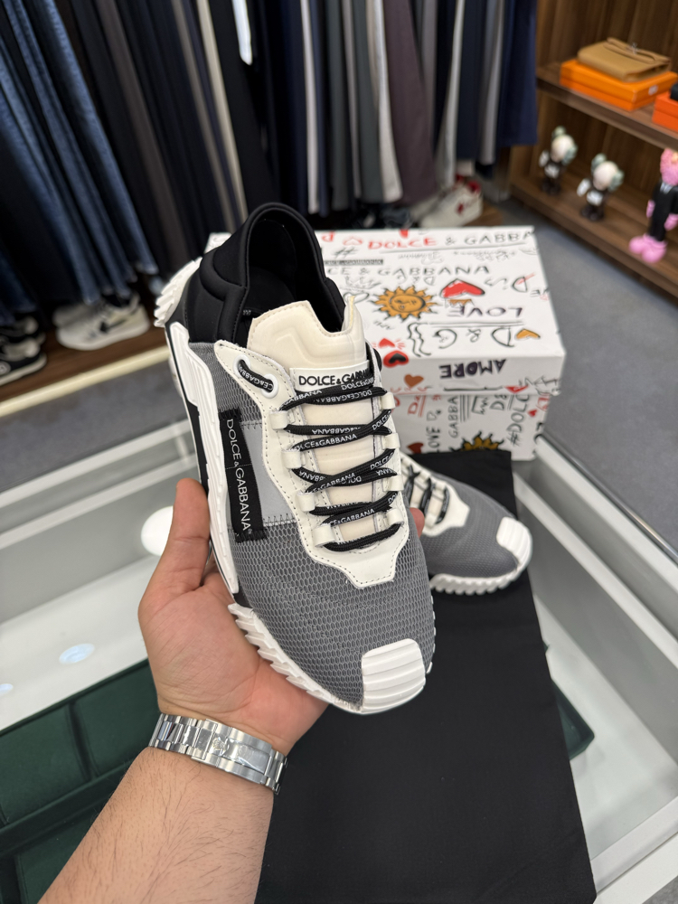 Dolce & Gabbana NS1 Mesh Sneaker in Grey/Black