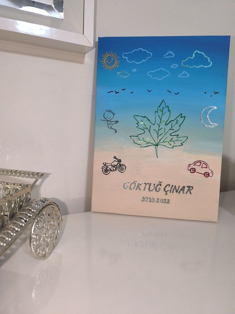 İsme Özel Tasarım Çocuk Odası Tablosu