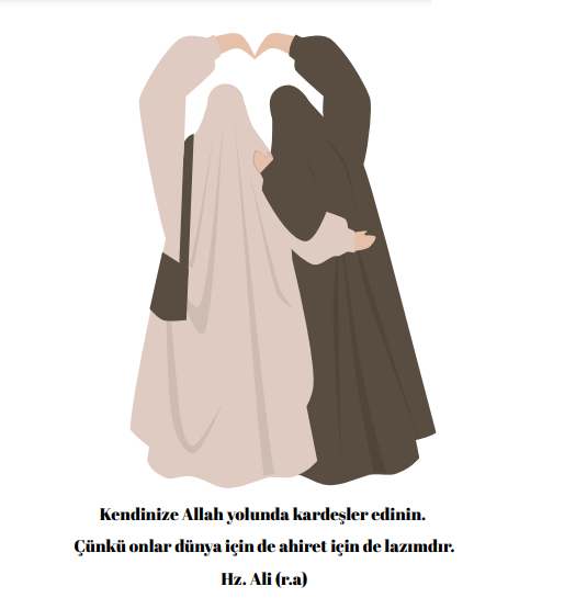 ''Kendinize Allah yolunda kardeşler edinin.'' Şablon