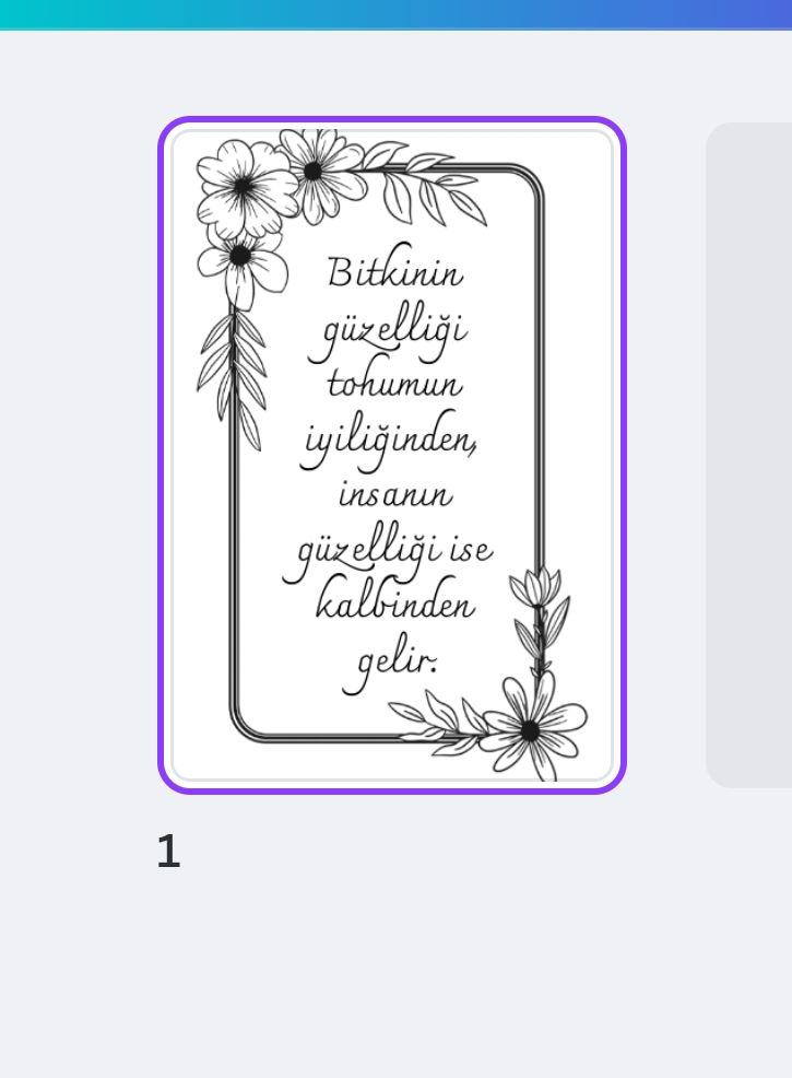 Çerçeveli Çiçek Şablon