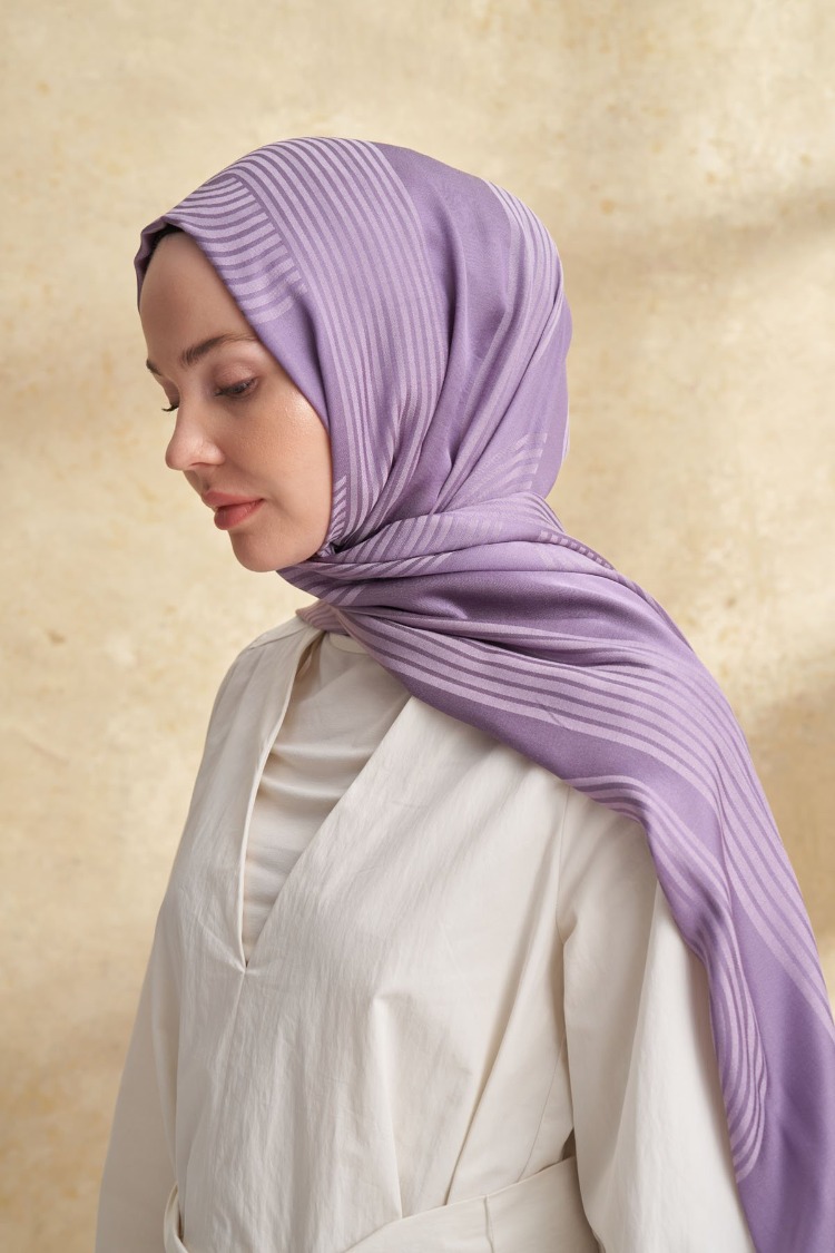 Armanda - 3305 Fiori Jakar Line Desen - Leylak