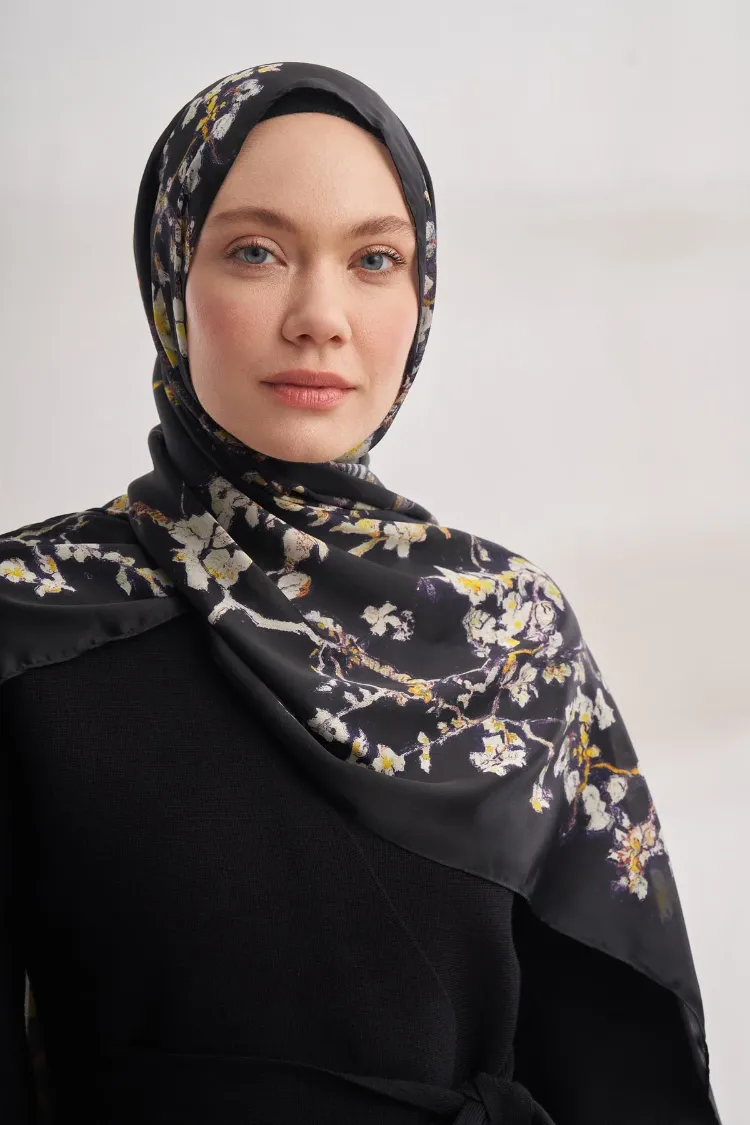 ARMANDA - 4464 Van Gogh Şal - Siyah