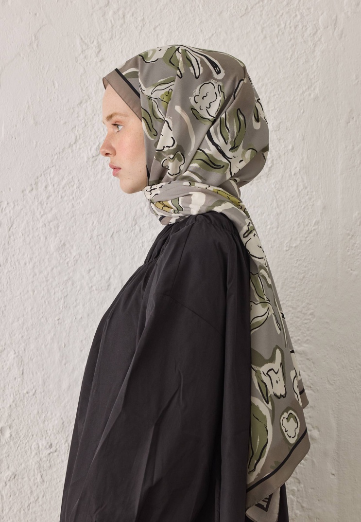 Fresh Scarfs - Aspen Desen Şal - Gümüş