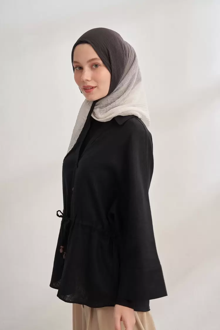ARMANDA - 3359 Müslin Degrade - Siyah - Krem