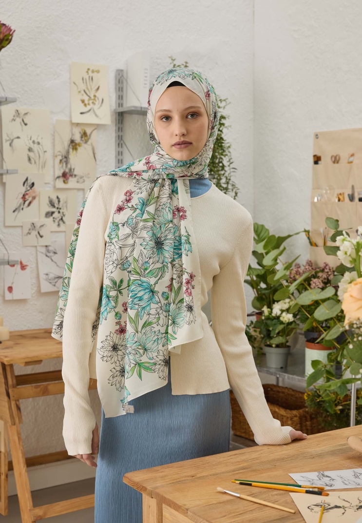 FRESH SCARFS - Aster Desen Şal - Mint