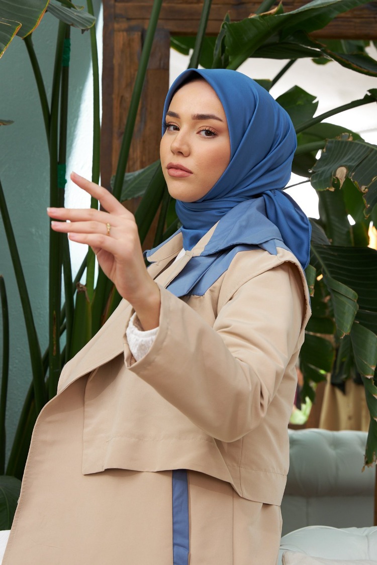 Silk Home Twill Eşarp 11343 - İndigo
